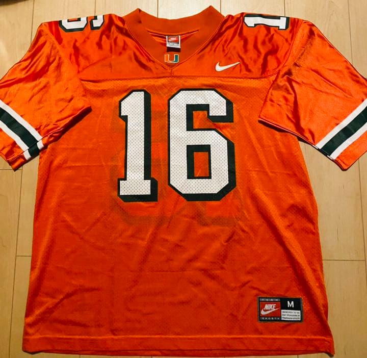 レア】NIKE マイアミ大学 アメフトユニフォーム アメリカ製 Mサイズ