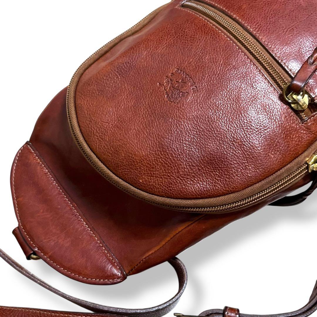 美品✨ IL BISONTE イルビゾンテ ボディバッグ ブラック レザー