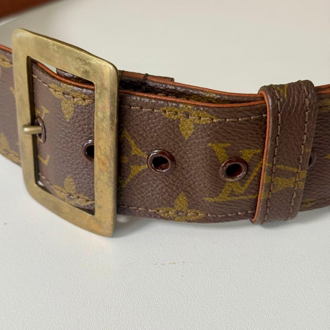 ルイ・ヴィトン モノグラム レザーベルト　ヴィンテージ