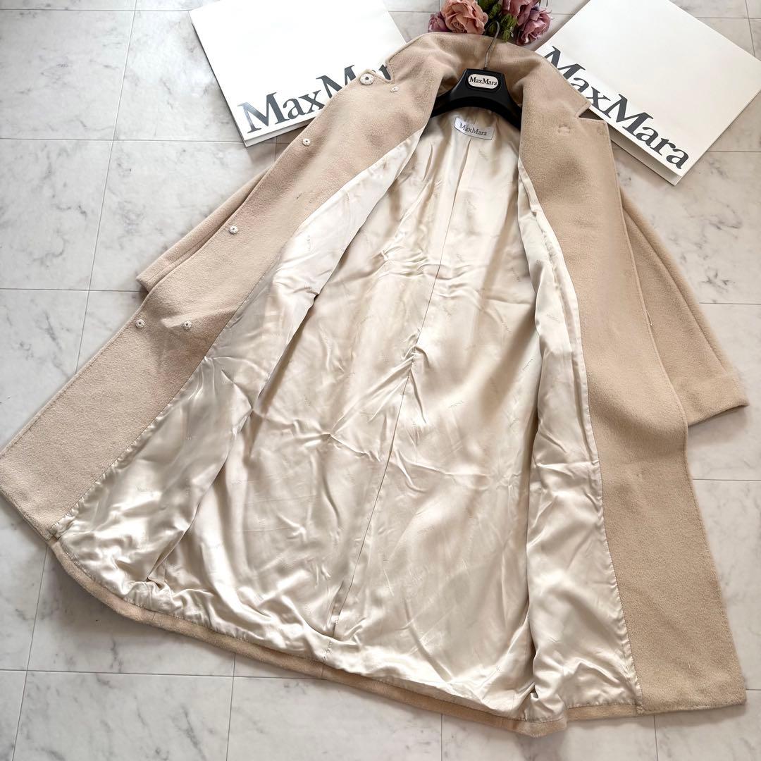 極美品★マックスマーラ 最高級白タグ カシミヤウール アイコンコート 40 XL