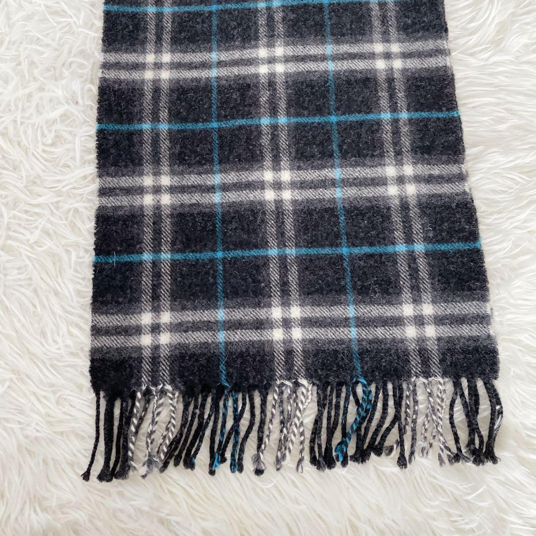 希少カラー✨【バーバリー】ウール100% マフラー チェック スコットランド製