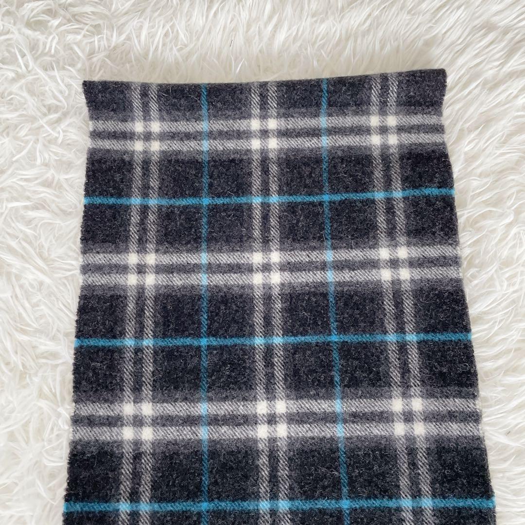 希少カラー✨【バーバリー】ウール100% マフラー チェック スコットランド製