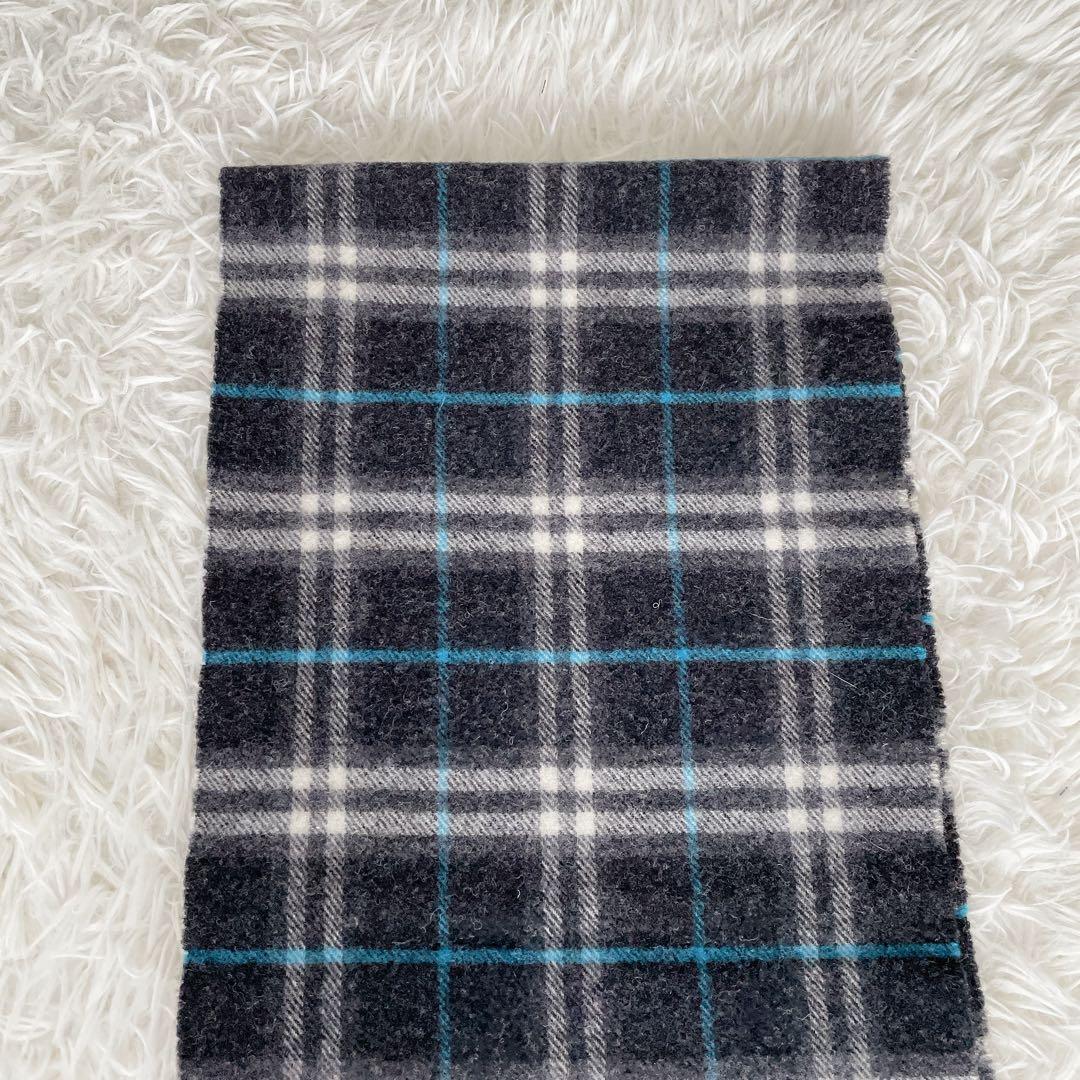 希少カラー✨【バーバリー】ウール100% マフラー チェック スコットランド製