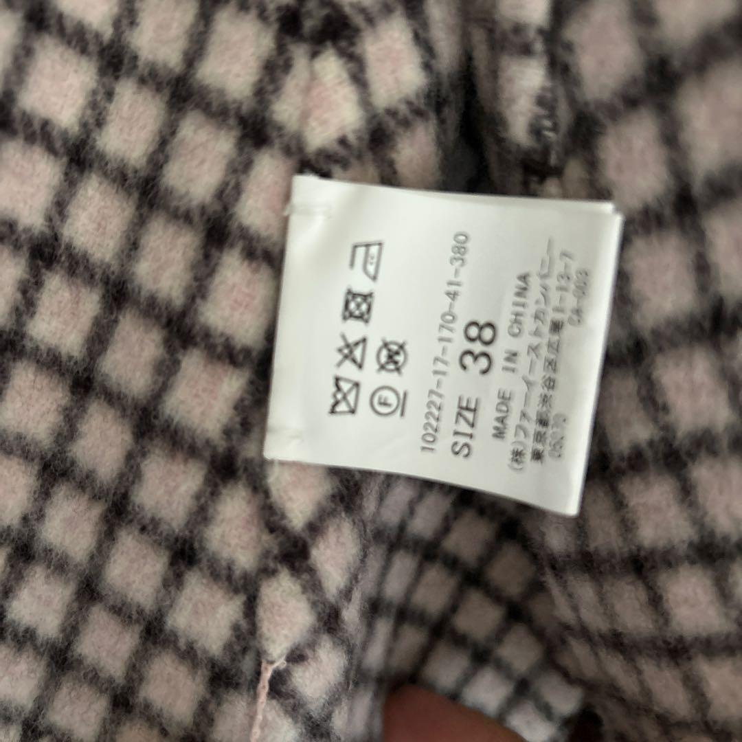 ANAYI チェック柄 ポンチョ