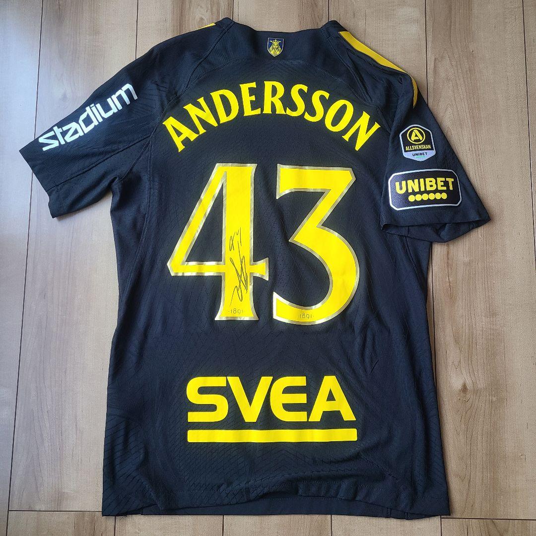 実使用サイン入り 2023 AIKソルナ 43番 ヴィクトル・アンデション