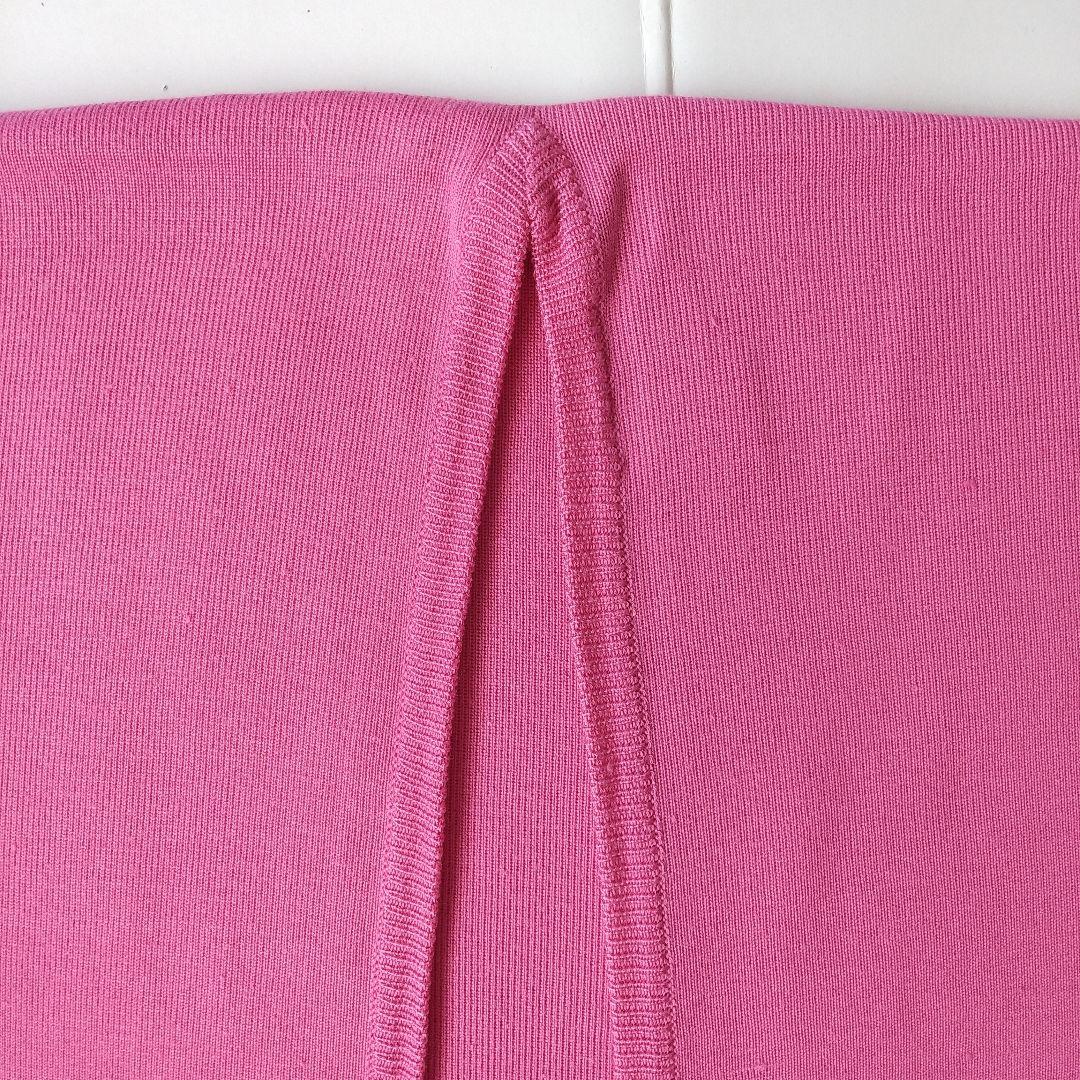 Nina Ricci 100%シルクニットロングケープコート マゼンタ ピンク