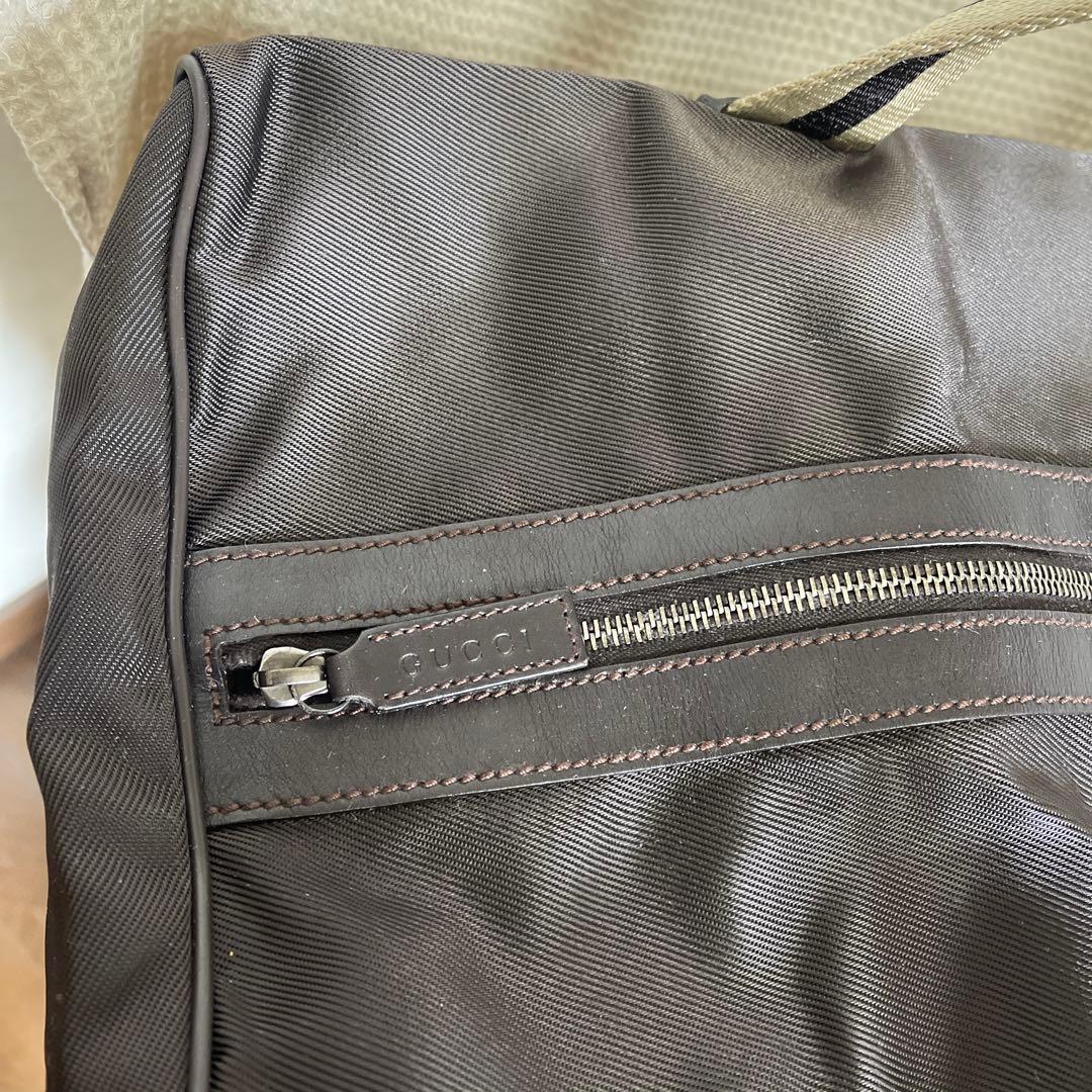 ◇美品 GUCCI グッチ ボストンバッグ トラベルバッグ ナイロン ブラウン◇