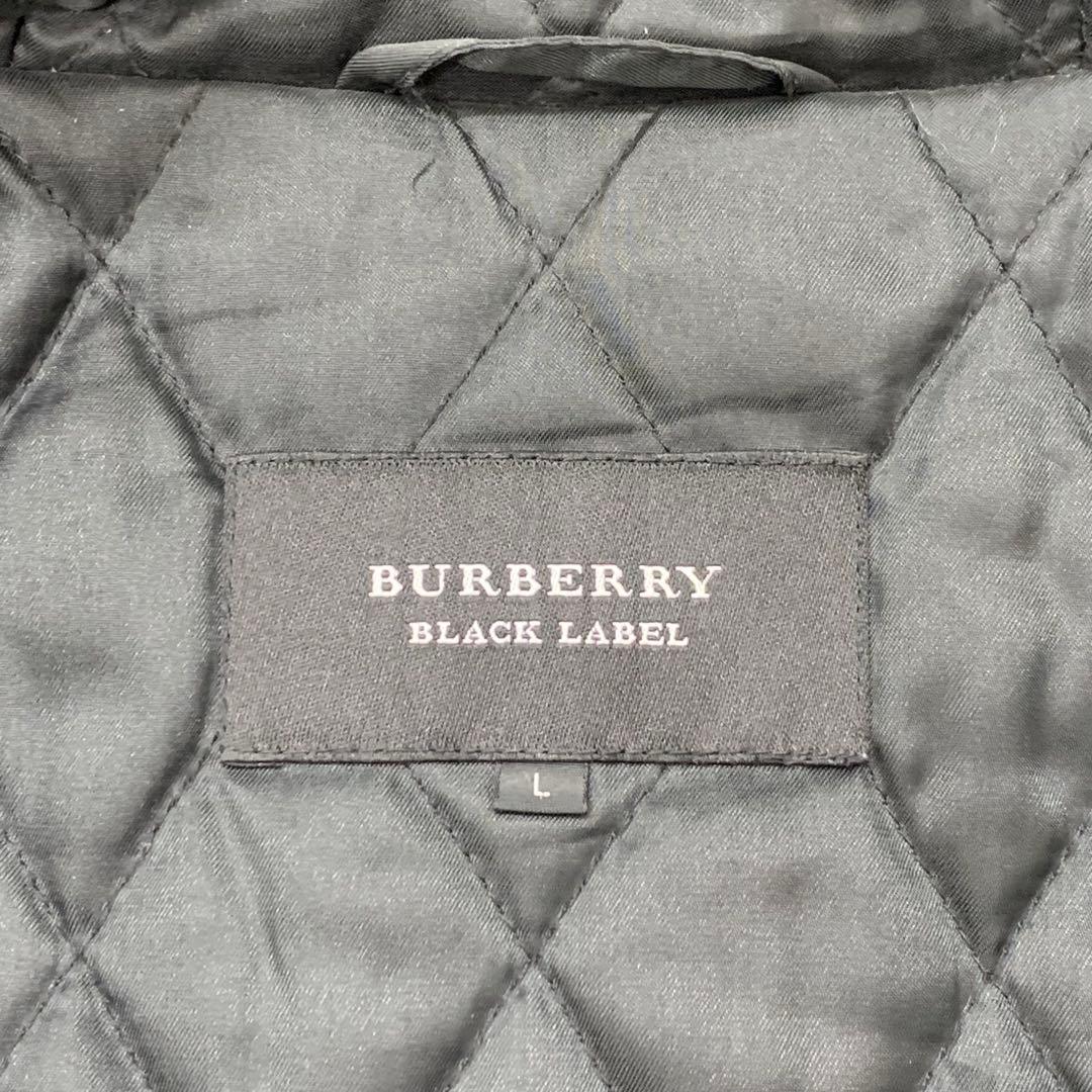 バーバリー ブラックレーベル 中綿 キルティング モッズコート Lサイズ 黒系