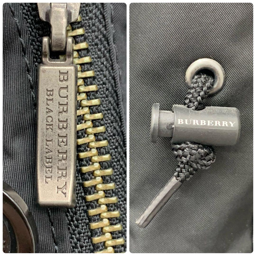 バーバリー ブラックレーベル 中綿 キルティング モッズコート Lサイズ 黒系