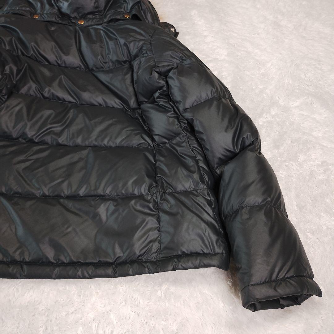 RUSS・K ラスケー　ファー付き黒ダウンジャケット　ロゴ入り　y2k お兄系