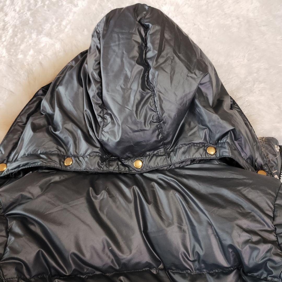 RUSS・K ラスケー　ファー付き黒ダウンジャケット　ロゴ入り　y2k お兄系