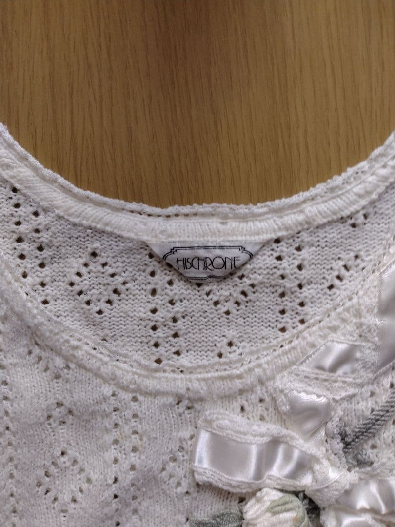 HISCHRONE レース編みタンクトップ ホワイト