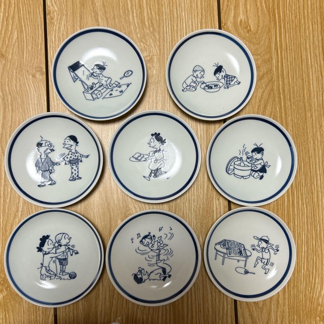 コレクション 長谷川町子美術館 新品未使用 サザエさん 小皿・豆皿 8枚