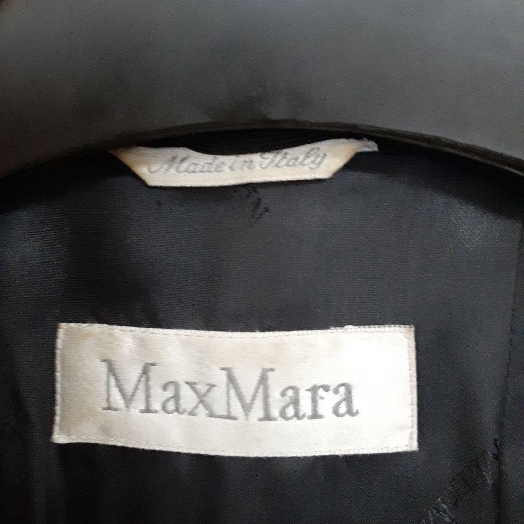 MaxMara ブラック ロングコート38