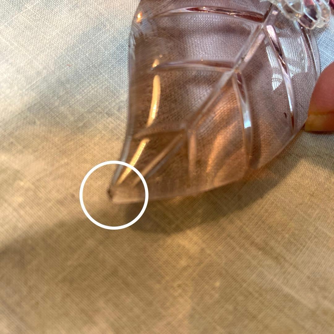 専用）シャンデリアパーツ ピンクウランとウランリーフ1880年 フランス