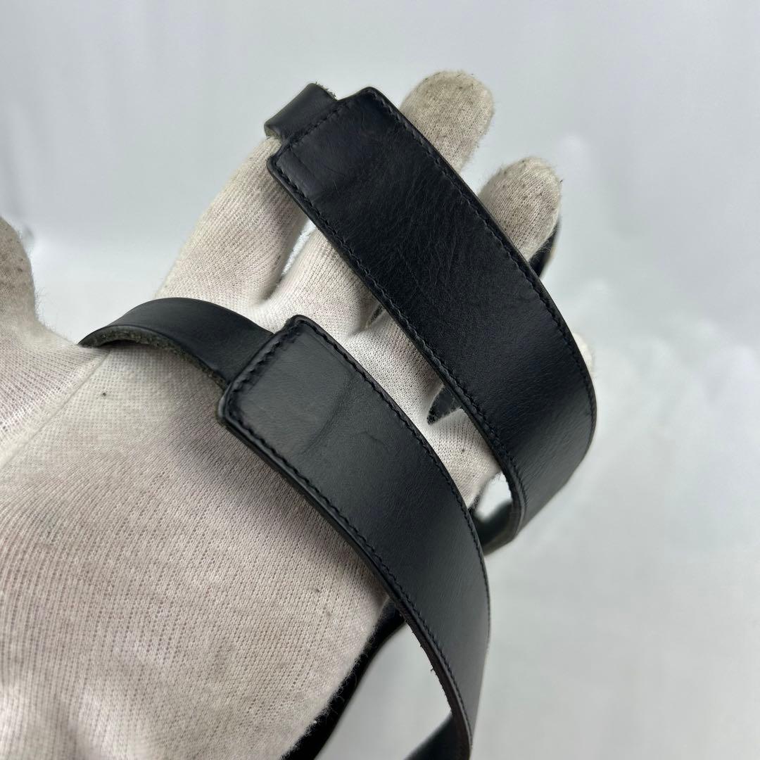 【超美品】イルビゾンテ　リュック　バックパック　レザー　ナイロン　黒　ロゴ型押し