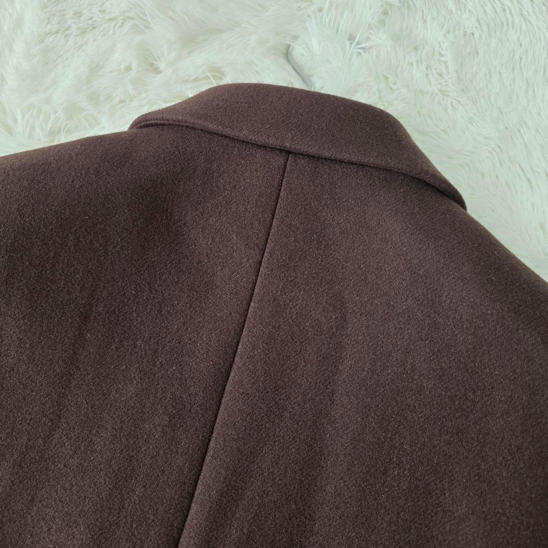 【定価¥39,600-】未使用 ナノユニバース チェスターコート ブラウン系 S