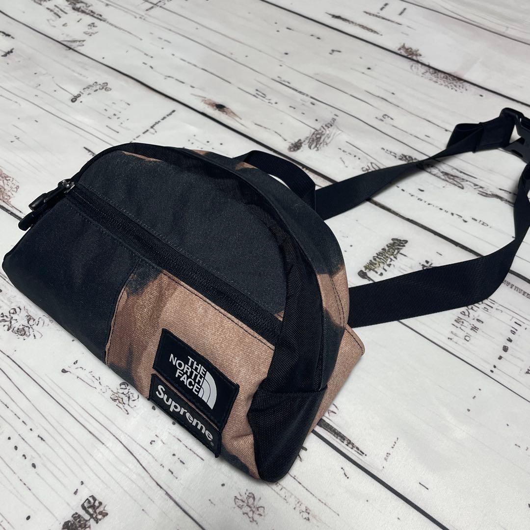 Supreme ノースフェイス　ボディバッグ　ウエストポーチ　デニム柄　茶色