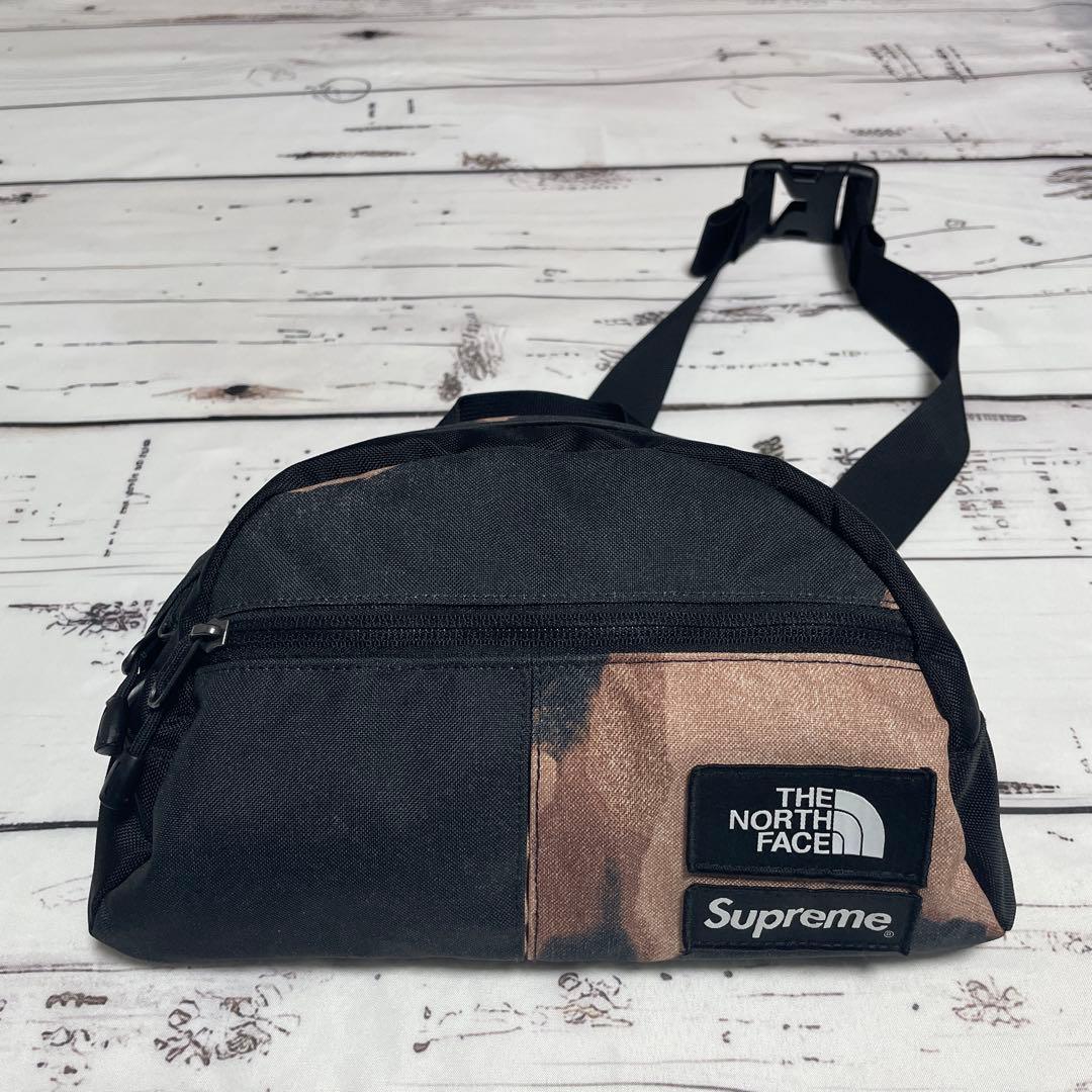 Supreme ノースフェイス　ボディバッグ　ウエストポーチ　デニム柄　茶色