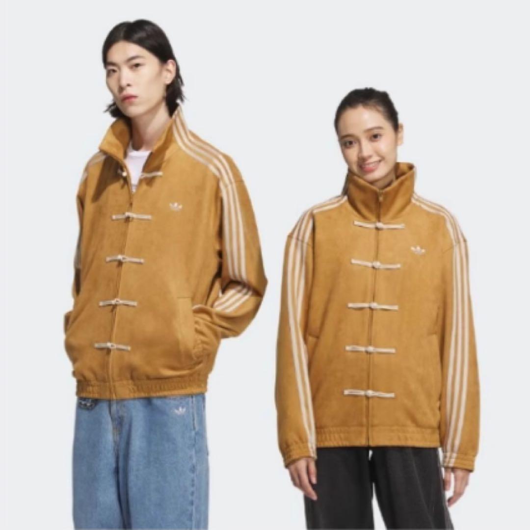 海外限定アディダス巳年 トラック スエード ジャケット マスタードイエロー XL