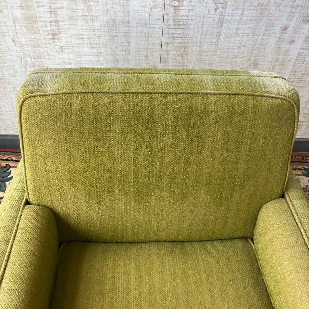 ① 昭和レトロ ミッドセンチュリー 一人掛けソファー ロビーチェア アームチェア