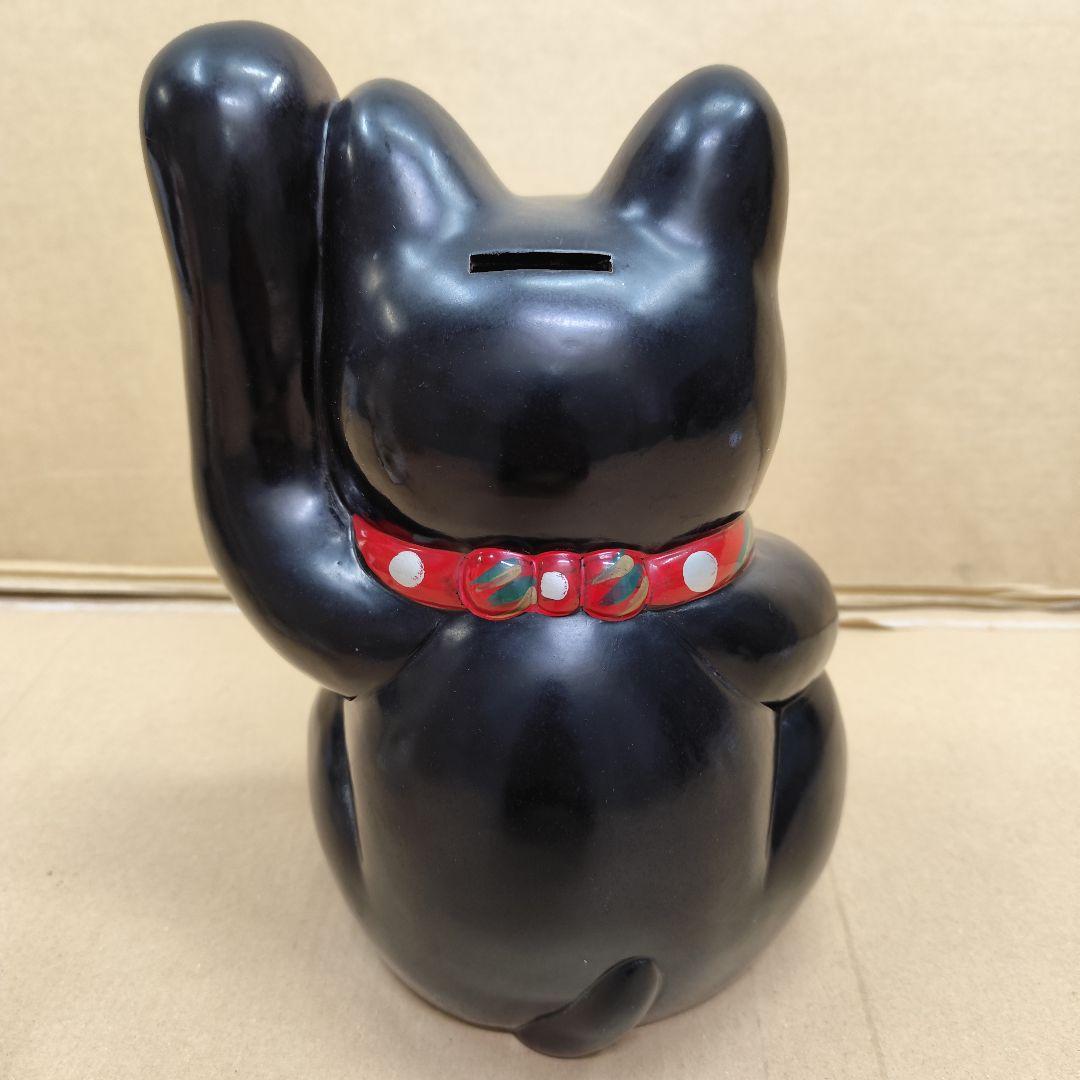 招き猫 白&黒 常滑焼 8号 昭和レトロ - メルカリ