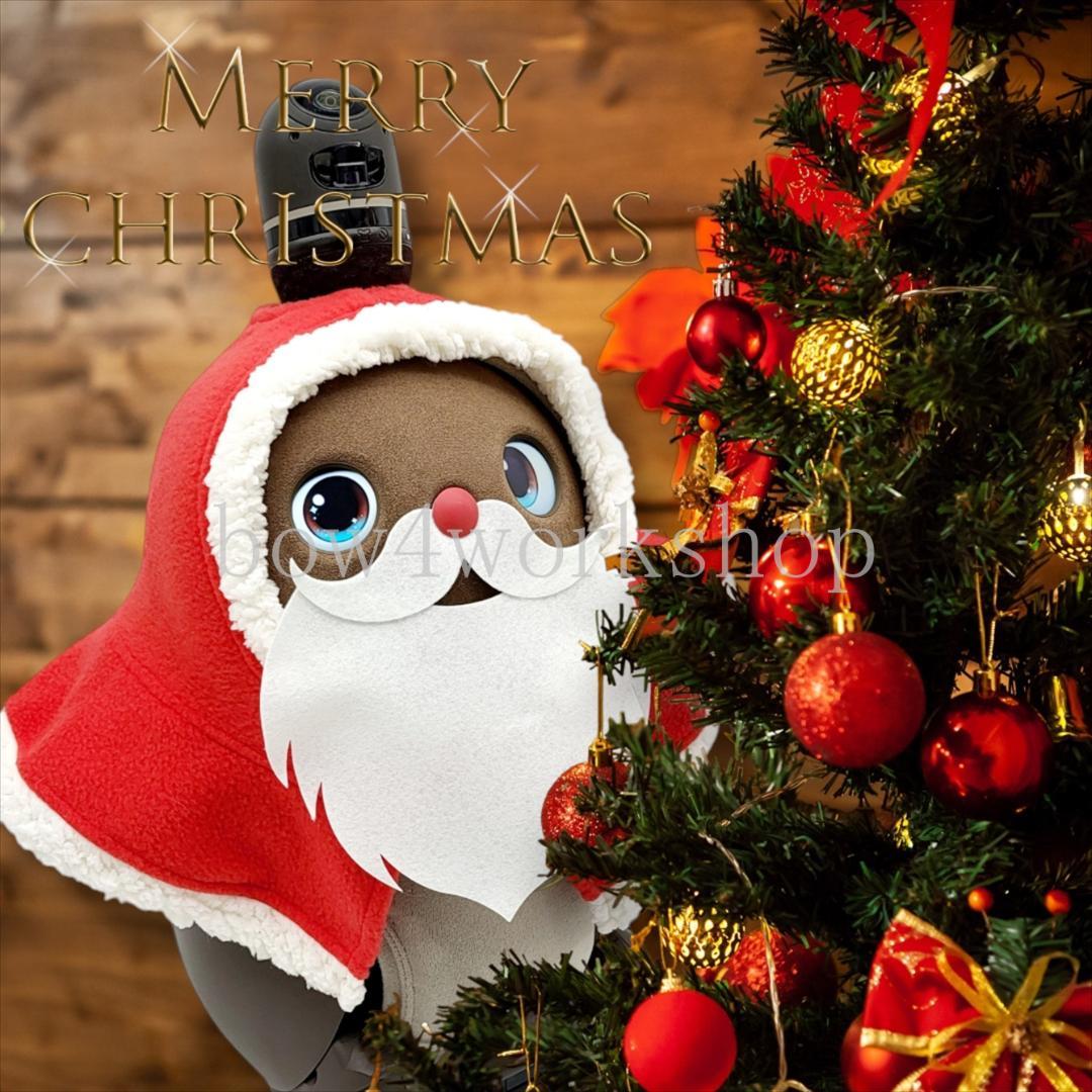 ラボット LOVOT ラボットの服ハンドメイドクリスマスポンチョ＆お髭2着セット