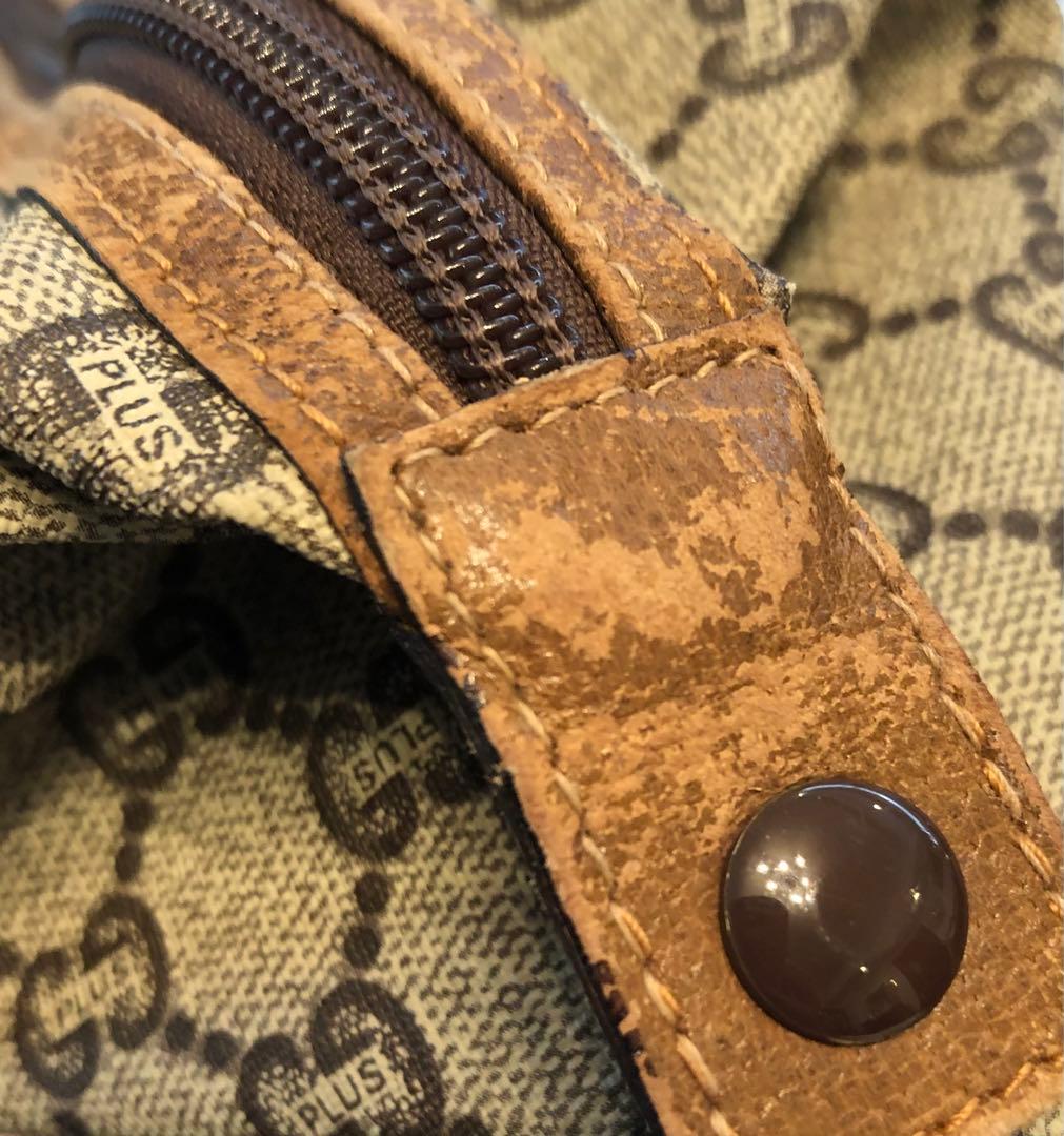 GUCCI キャンバス ボストンバッグ シェリーライン プラス PVC