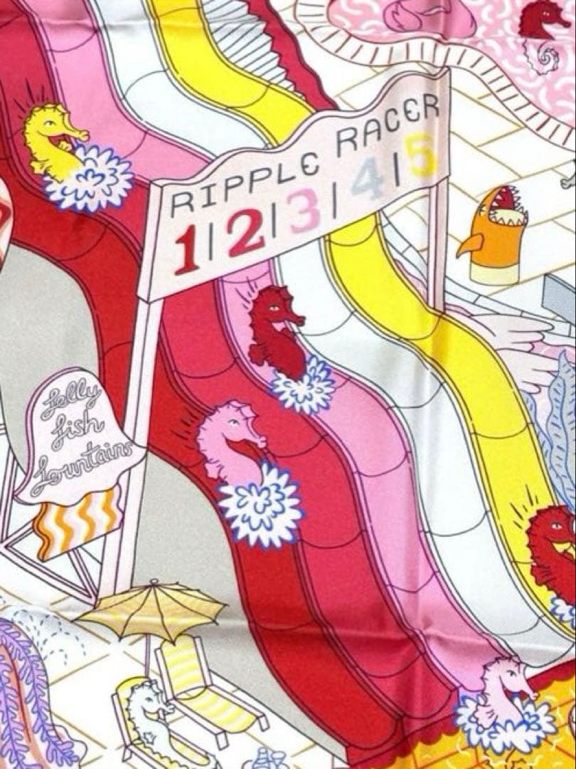 HERMES エルメス　スカーフ　カレ90 ダブルフェイス　正規品　オレンジ