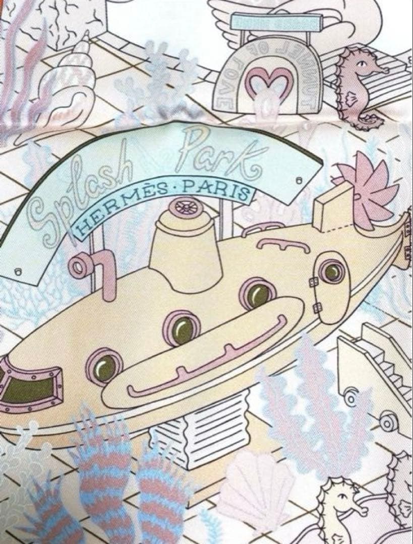 HERMES エルメス　スカーフ　カレ90 ダブルフェイス　正規品　オレンジ