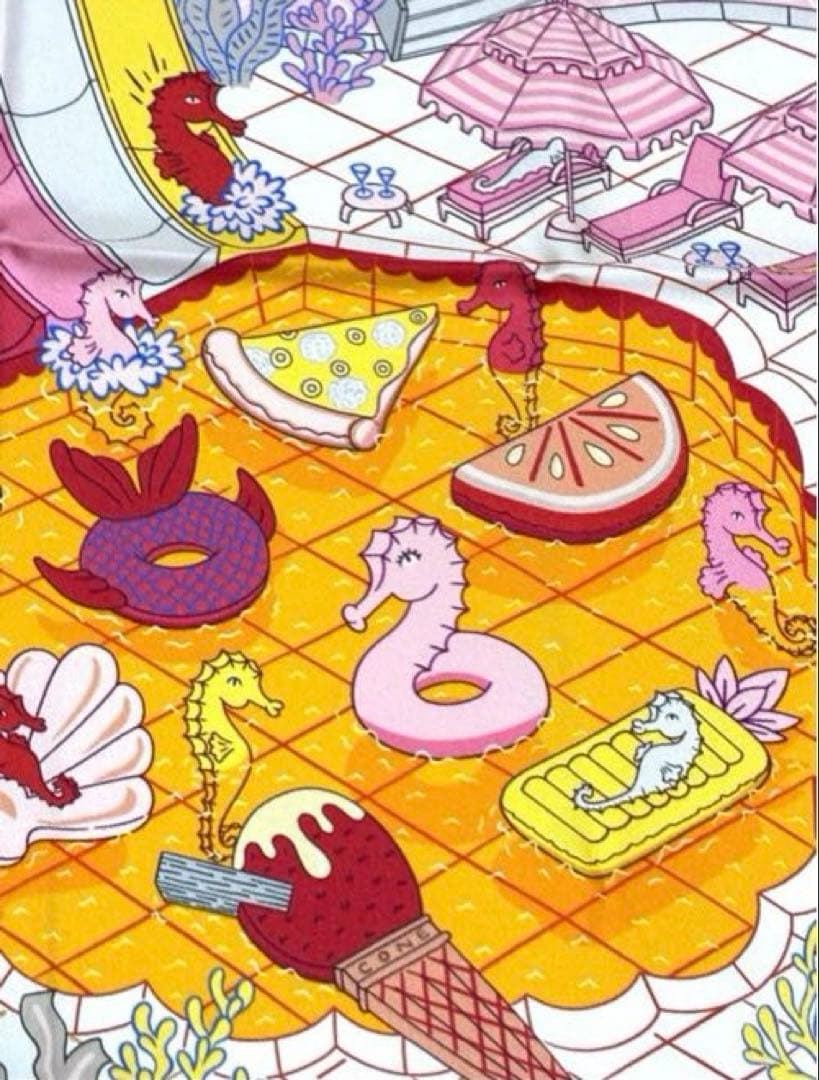 HERMES エルメス　スカーフ　カレ90 ダブルフェイス　正規品　オレンジ