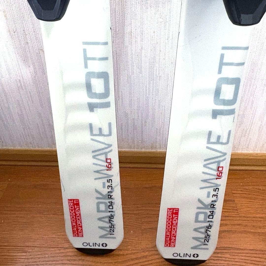 OLIN スキー板　ストックセット160cm グレー×白 chackymade