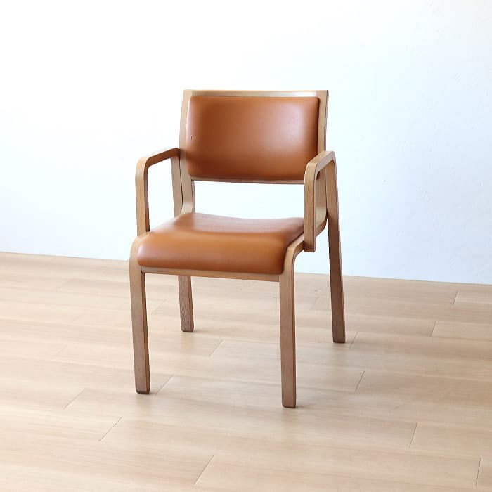 オールド Arflex アルフレックス NU アームチェア 木製