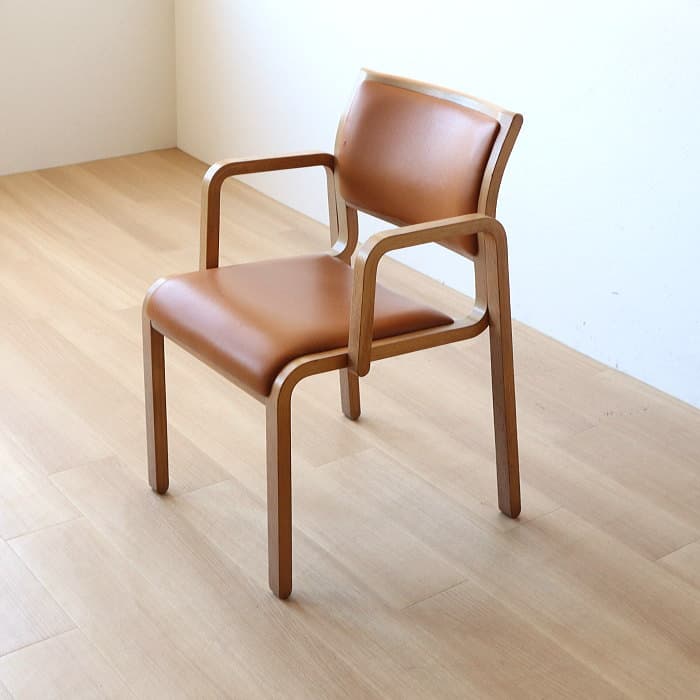 オールド Arflex アルフレックス NU アームチェア 木製