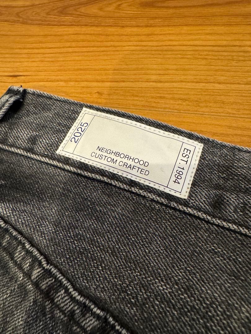 【美品】NEIGHBORHOOD ブラックデニム スリムストレートMサイズ