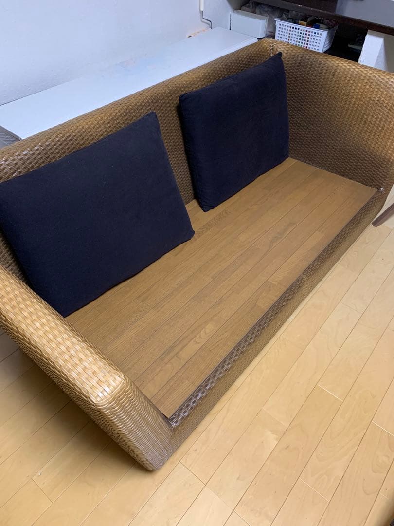 最高級 定価50万以上 フクラ マロニー 本革 ブランド ソファ 編み込み