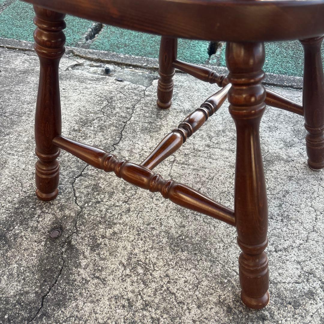 飛騨産業 キツツキ アームチェア 持ち手 ろくろ脚 ヴィンテージ①