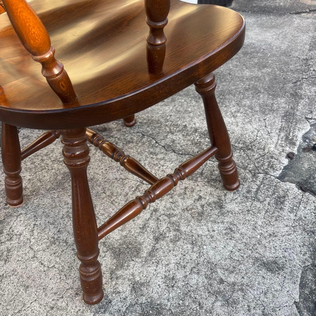 飛騨産業 キツツキ アームチェア 持ち手 ろくろ脚 ヴィンテージ①