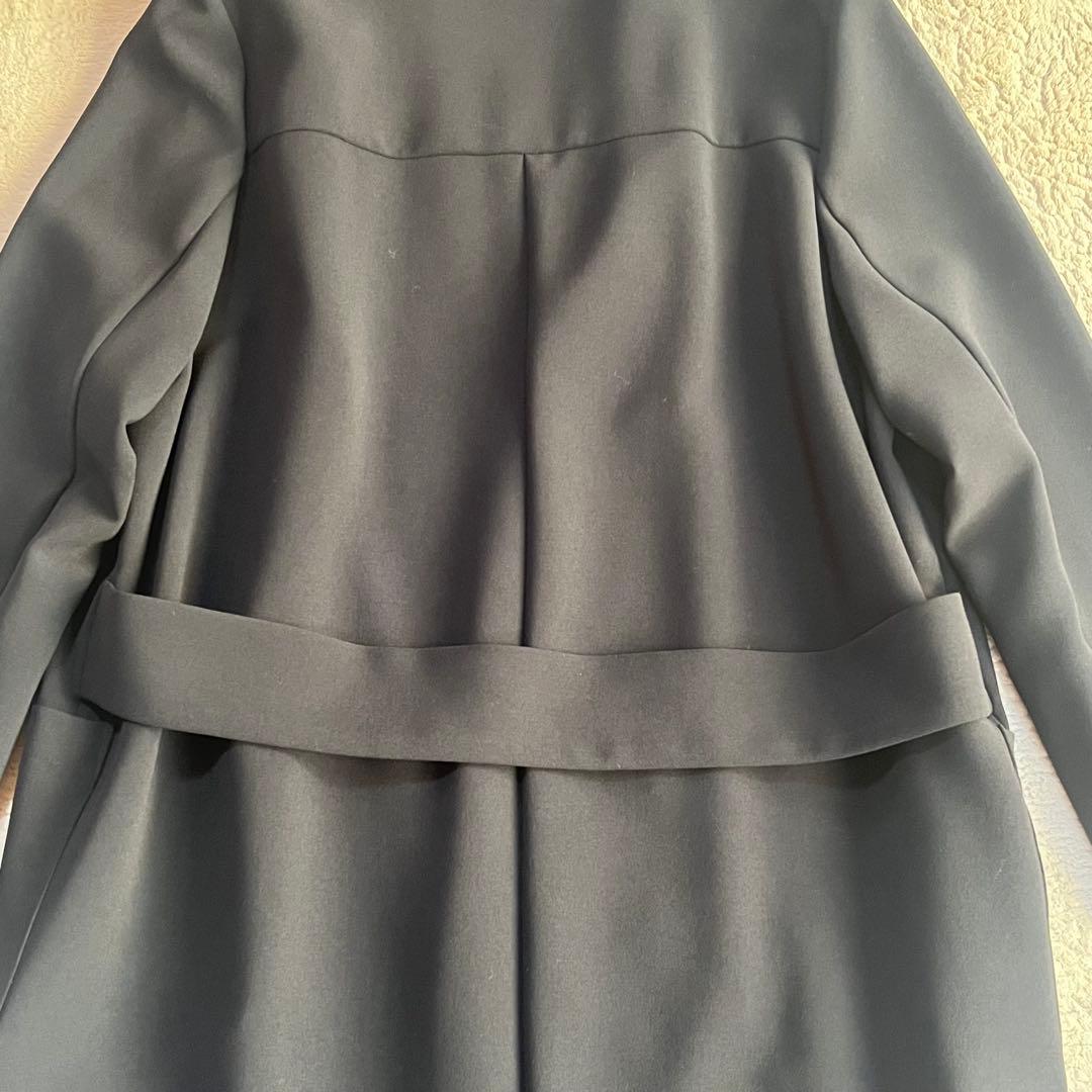 極美品✨フェンネル ヤマダヤ バックベルトノーカラーコート ブラック M 洗濯可