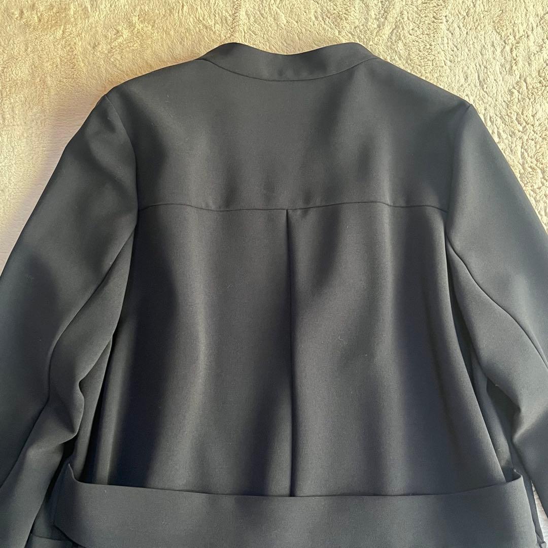 極美品✨フェンネル ヤマダヤ バックベルトノーカラーコート ブラック M 洗濯可