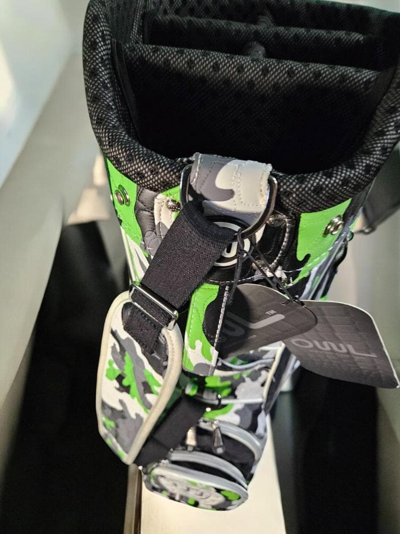 新品未使用 OUUL ワニ柄カモフラージュ ゴルフバッグGREEN