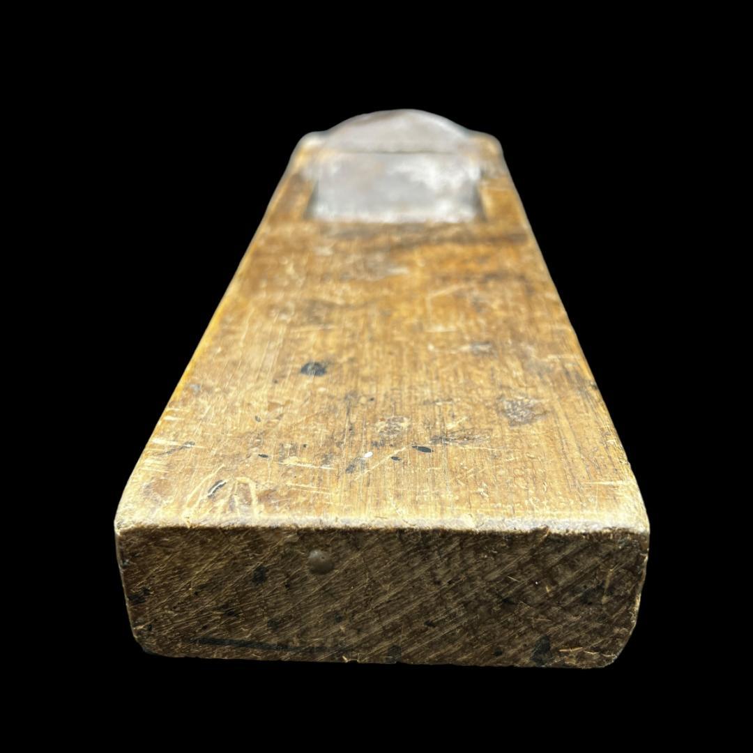 【銘品】寸八鉋　千三代 鉋 三代目 千代鶴　是寿　 カンナ 平鉋 鉋台古道具