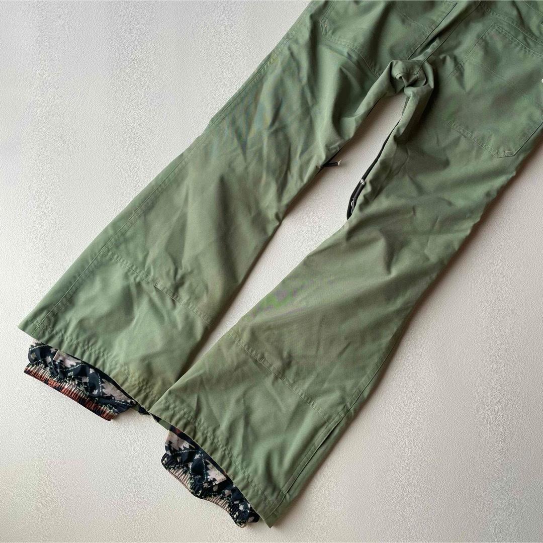 5467　バートン　ビブパンツ レディース スノボウェア カーキ　ZEALOUS