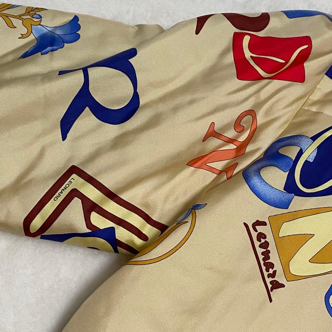 LEONARD SPORT コート アルファベット ボタニカル 総柄