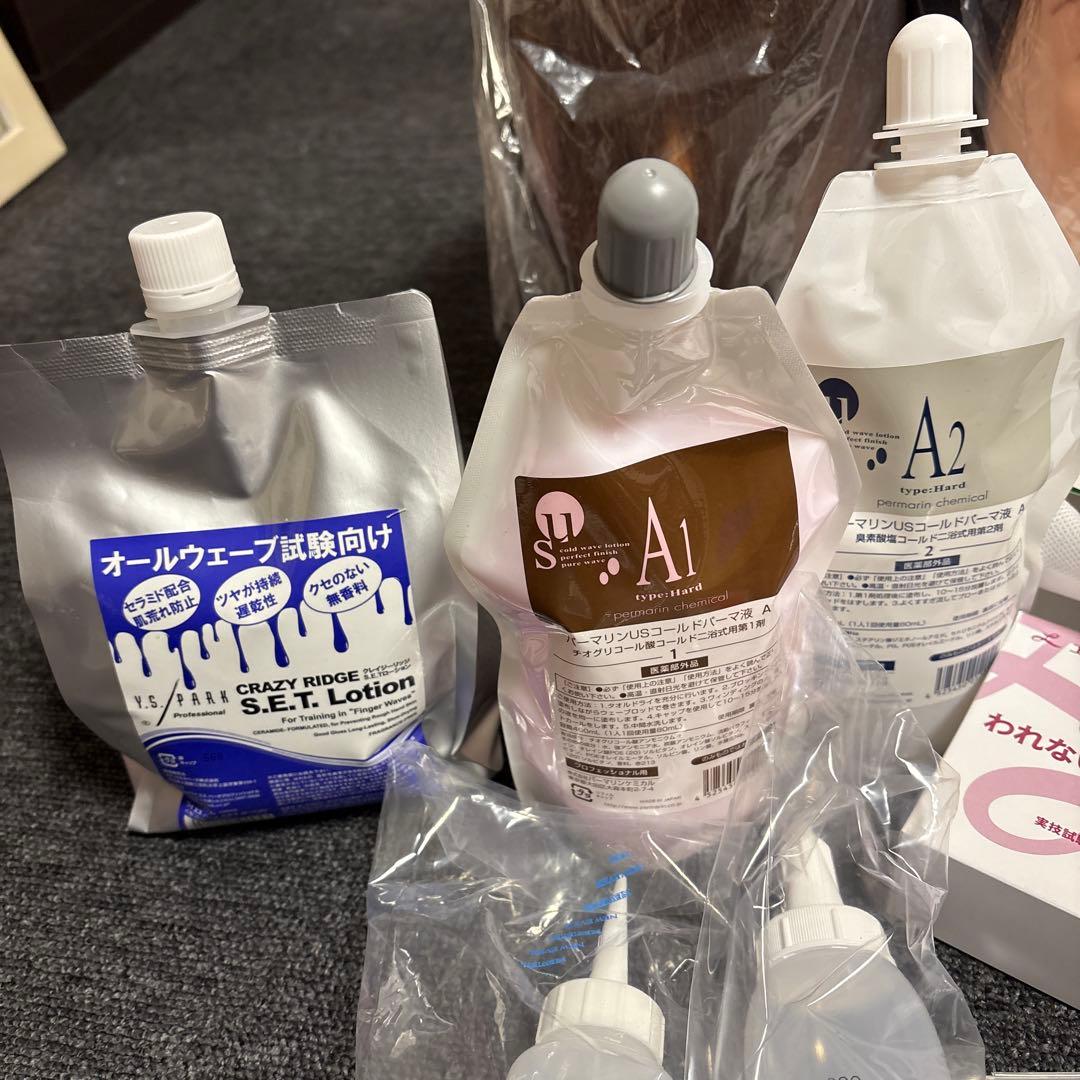 美容師国家試験オールウエーブセット+長髪スタイリング練習用ウィッグ