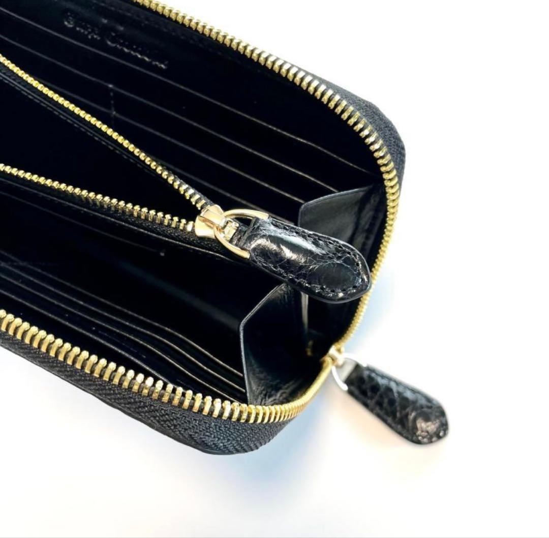 クロコダイル財布 516-3レディース長財布 シャイニング ワニ革 レッド