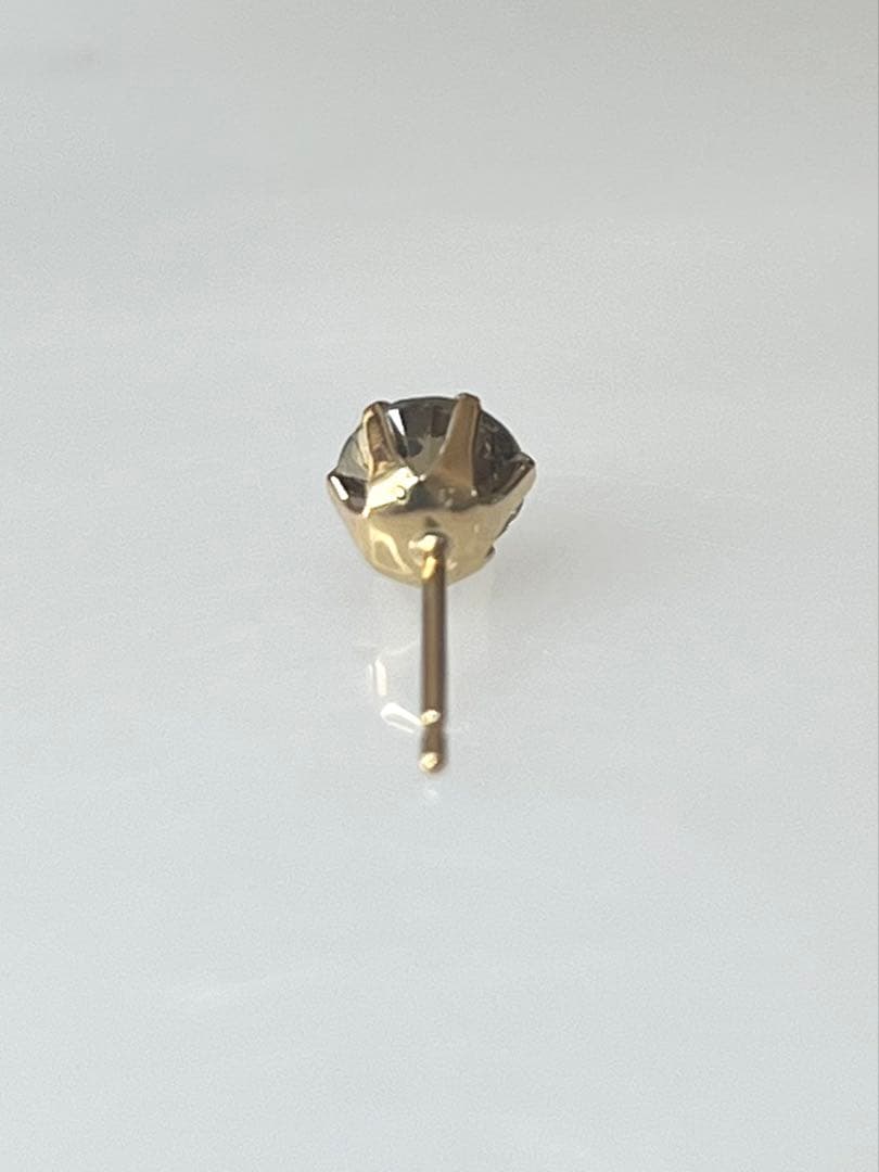 K18 天然ダイヤモンド片耳ピアス 0.5ct