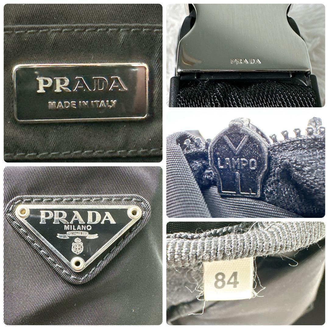 美品✨プラダ ウエストバッグ ボディバック 2vl001 テスートナイロン 黒