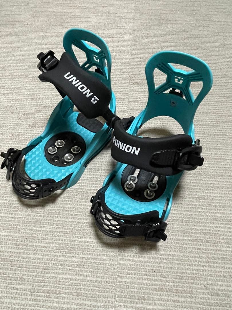 UNION スノーボードビンディング アクアブルー　子供用XS