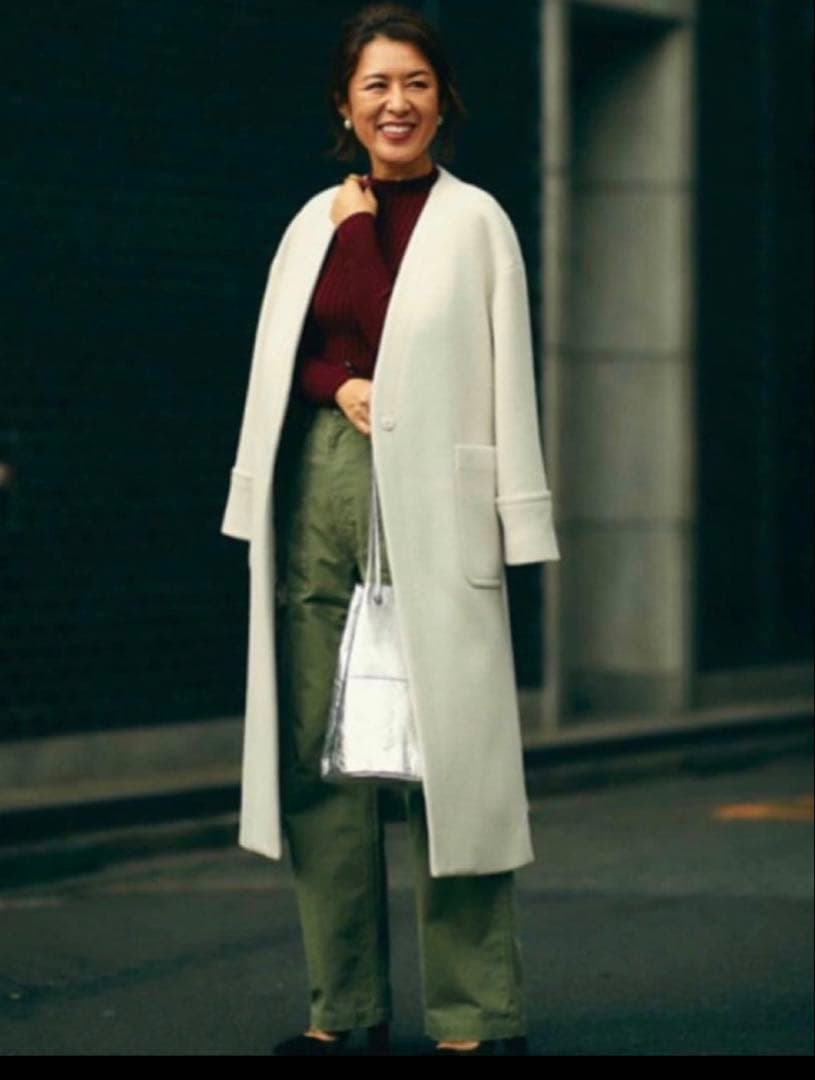 プルミエアロンディスモン　ノーカラーコート　サイズ36